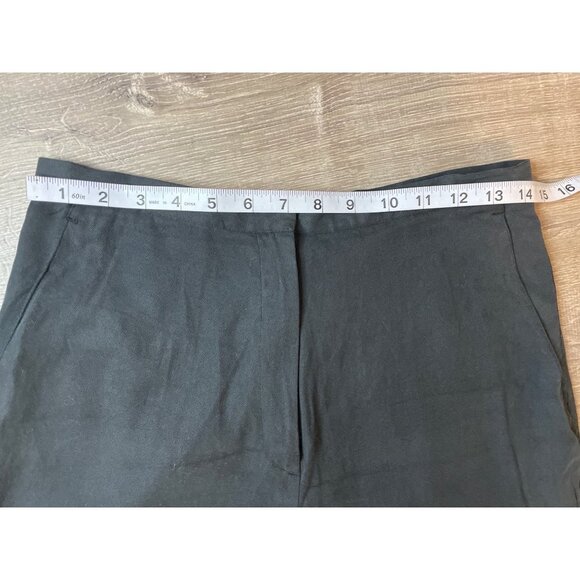 Vintage 90s Bobby Chan Black Silk Blend High Waisted Shorts Sz 8 - Picture 5 of 7